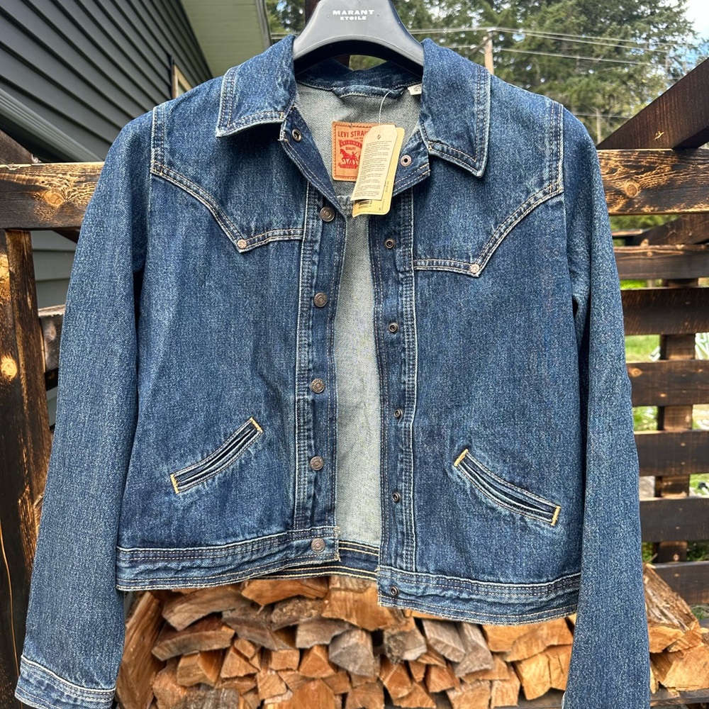 Levi's Women's Dark Blue Denim Jacket - Classic Trucker Style